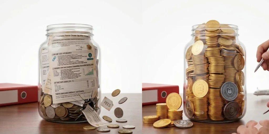 jars filled with coins